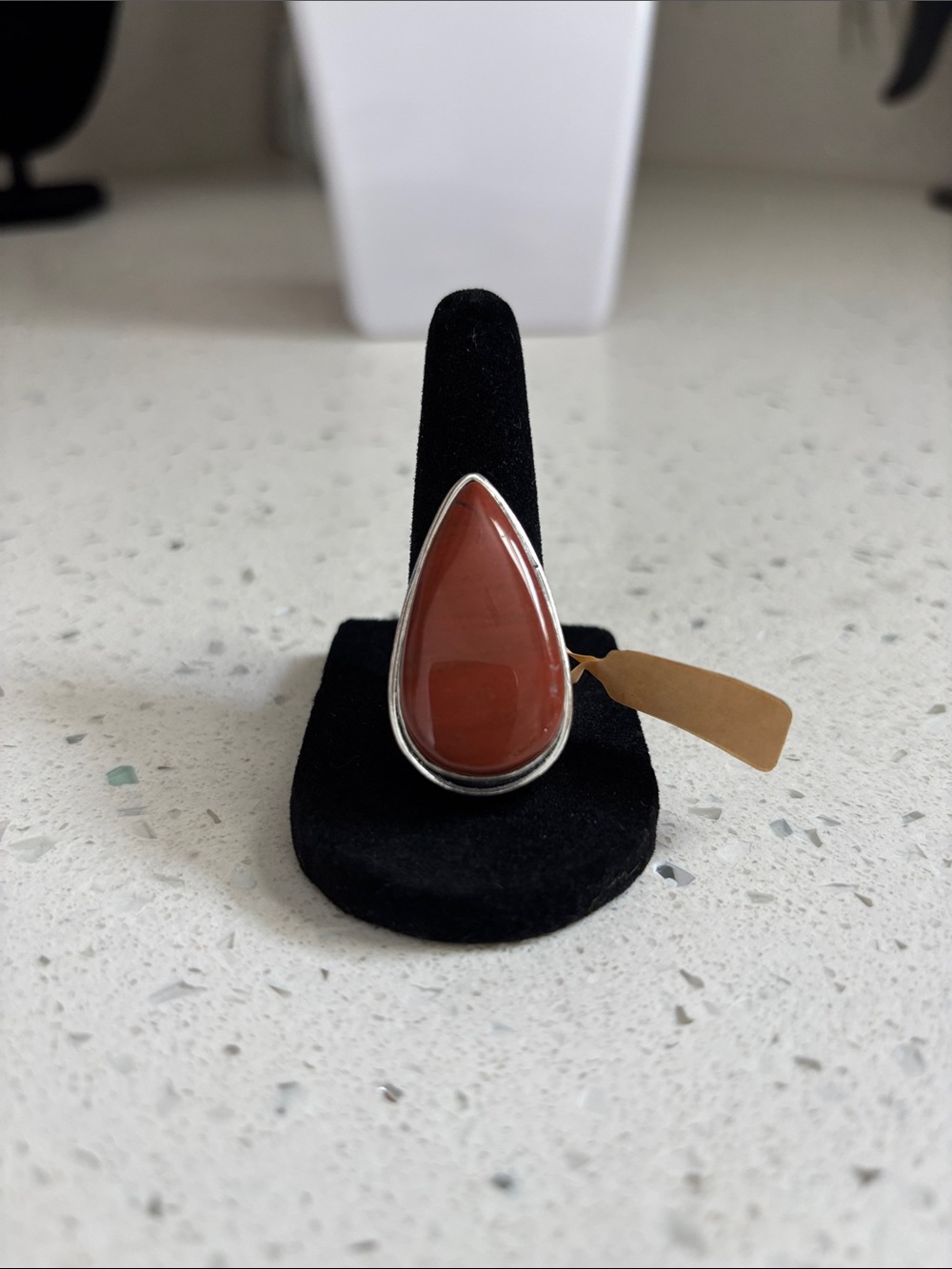 Red Jasper Gemstone Ethnic Handmade Ring Size-8